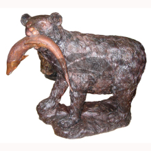 High quality life size brass bear sculpture