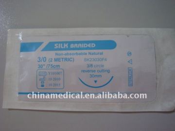 Silk Braided surgical suture