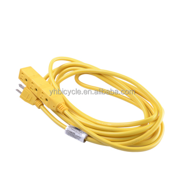 Orange Outdoor Extension Cord SJTW 3-Prong Grounded Plug - Water & Weather Resistant, Flame Retardant