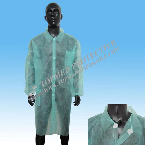 PP Nonwoven Lab Coats, Protective Laboratory Coat, Doctor Lab Coat