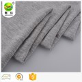 Grey melange rayon stretch french terry knitted fabric