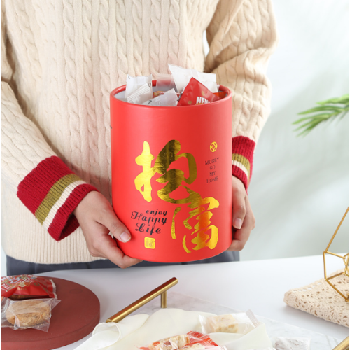 Christmas Cardboard Cylinder Tube Luxury Round Box