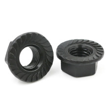 Haiyan Din6923 Steel Hex Head Mechanical Flange Serrated Flanged Nut