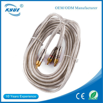 cable male to male power speaker rca subwoofer cable for car audio