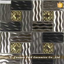 Building Materials Glass Mosaic,Metal Stainless Steel Mosaic Tiles