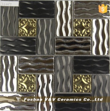 Building Materials Glass Mosaic,Metal Stainless Steel Mosaic Tiles