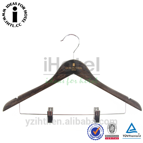 Custom Hangers for Clothes Luxury Brand Logo Wooden Hanger for Hotel