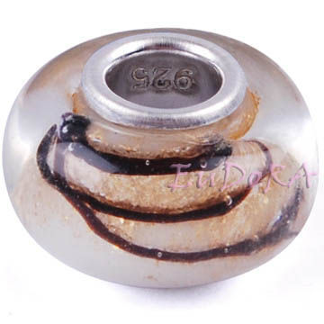 Lampwork Charm Beads Sterling Silver Core Murano Glass Charm Beads