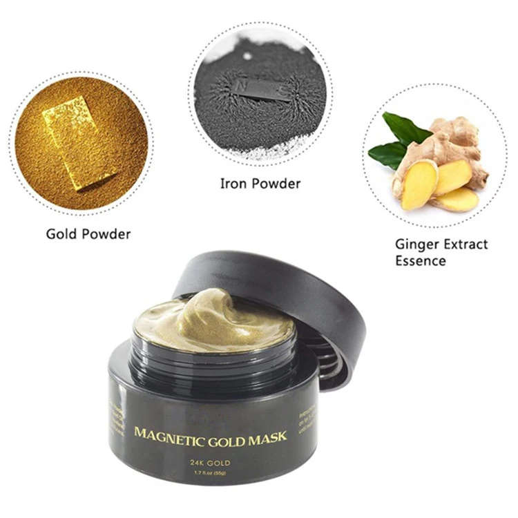 Private Label Deep Cleansing 24K Gold Magnetic Mud Face Mask