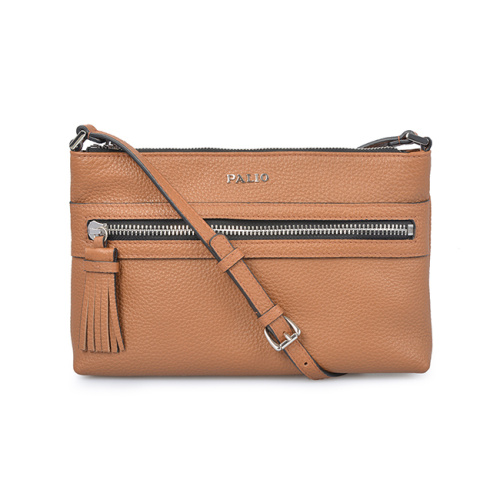 Großer Beutel Kleine Clutch Saffiano Leder Beige Farbe