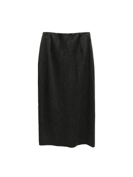 Ladies' woolen long back slit skirt