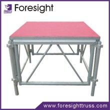 4x8 aluminum adjustable decent stage, aluminum portable stage, aluminum plywood platform stage