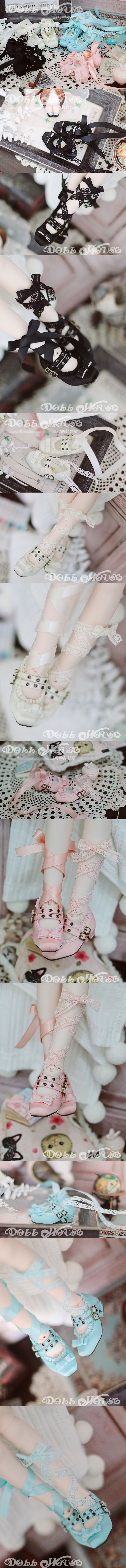 1/4 Girl Pink/Blue/White/Black Ballet Shoes