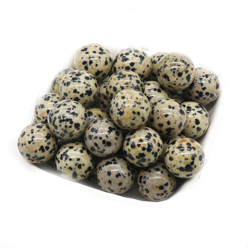 Dalamation de 16 mm balles de chakra jasper pour la décoration de la maison de méditation