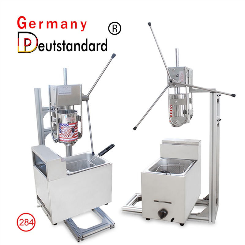 Máquina de fabricante de churros con máquinas de bocadillos con una máquina de freidores de gasolina 6L