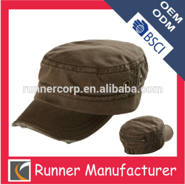 Simple and Plain Flat Top Army Cap