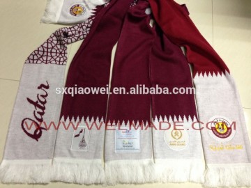 promotion gift item knitted wool scarf , flag scarf