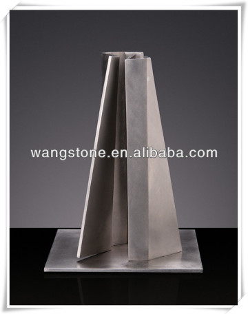 Contemporary stainless steel indoor sculpture