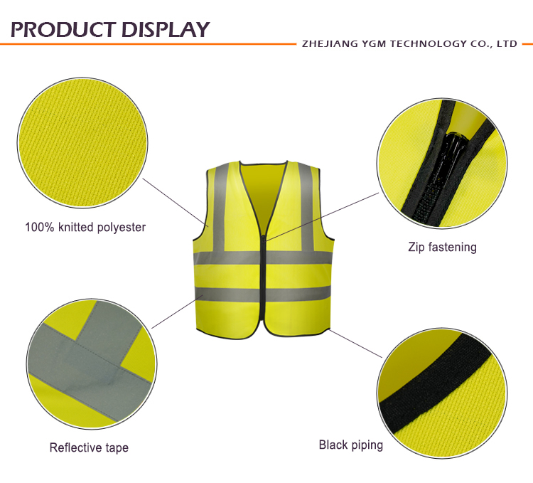 High visibility blue security warning construction reflective safety vest