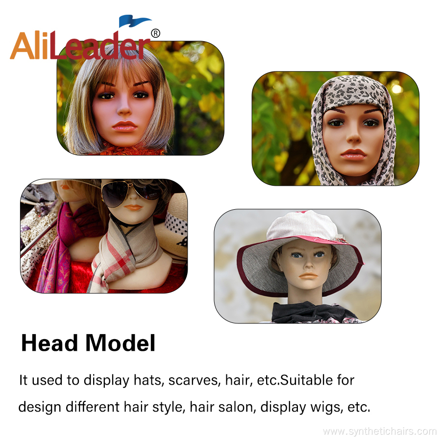 Realistic Mannequin Head With Shoulders For Wigs Display