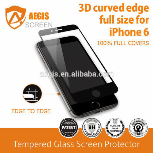 100% real curved for iPhone 6 screen protector tempered glass