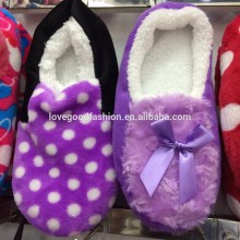 Womens Couture Snoozies Footcoverings with White Dots