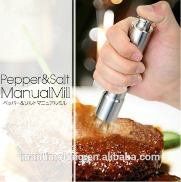 stainless steel pepper mill salt and pepper mill