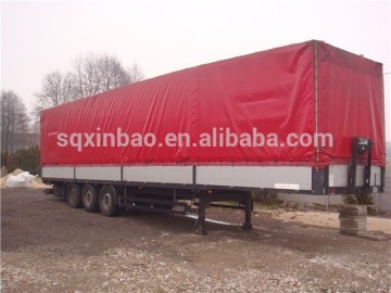 red pvc coated tarpaulin truck cover