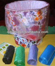 HDPE Flat Plastic Rubbish Bag On Roll