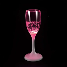 LED Light-Up Plastic Cups for Drinking - Wine Glasses with LED Lights