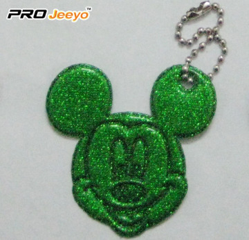 Hi-Vis PVC Sheet Green Mickey Pendant For Kids