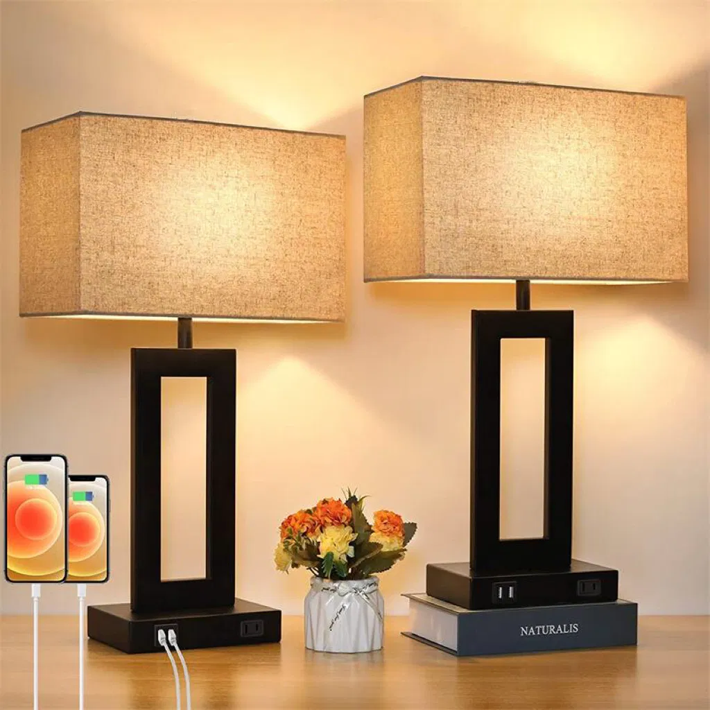 Stylish White LED Desk Lamp for Modern Bedroom Elegance