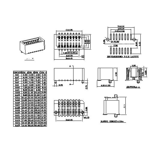 0.8mm Board to Board connector,