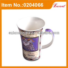 colored ceramic printed alphabet mug