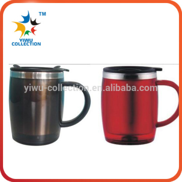 New Design Fashion 450ml metal auto mug ,leather travel mug