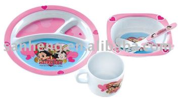 5pcs melamine kid set