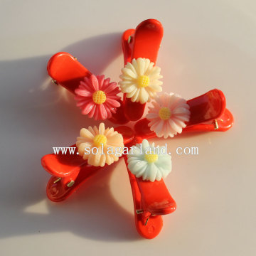 Colors Popular Resin Flower Hair Clip Accessories