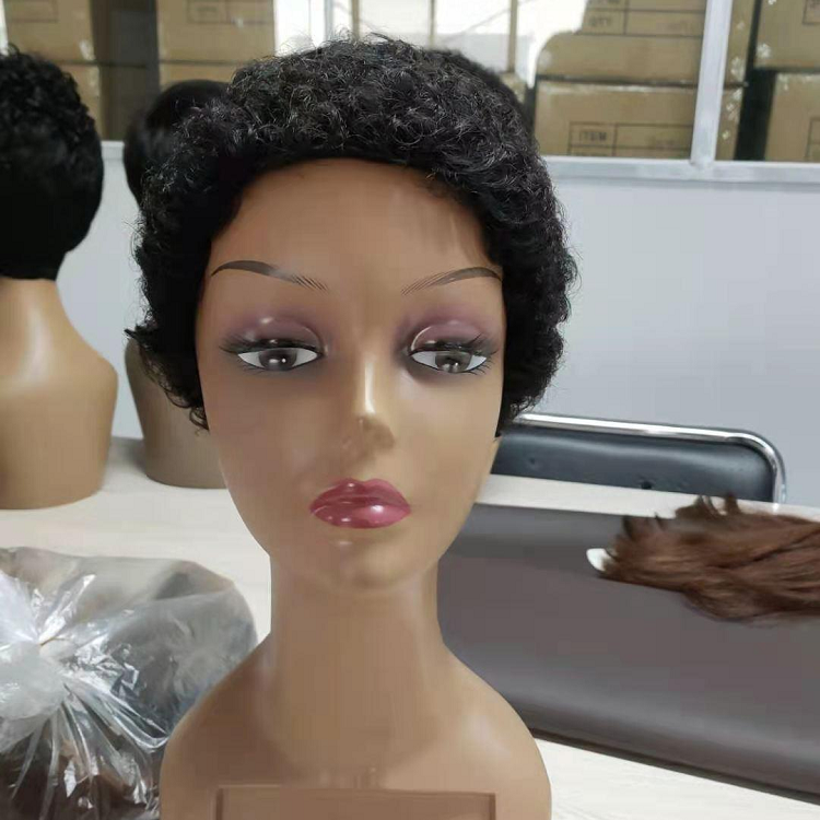 For Black women Double Drown  In Stock  100 Percent Authentic Human Hair  None Lace Human Hair Wigs