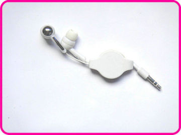 Portable, Lightweight Cheap / Promotional Retractable Mp3 Earphones For Mp3, Mp4 Payer