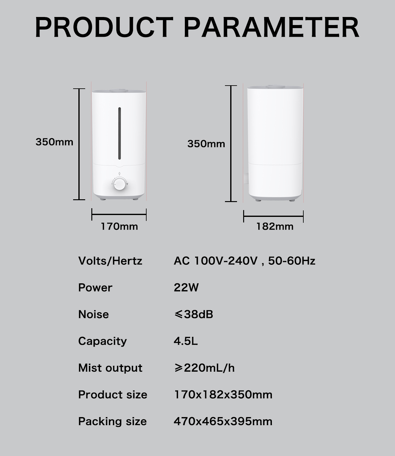 HTJ-2196 humidifier specification HTJ-2196 humidifier specification