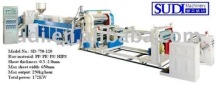 Vertical plastic sheet extruder