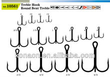 round bent treble hook