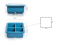 Bandejas de cubo de 4 hielo de silicona moldes de hielo con tapas
