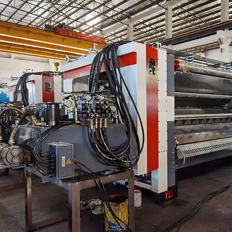 Linha de papelão ondulado simples Corrugated Cardboard Line Single Facer