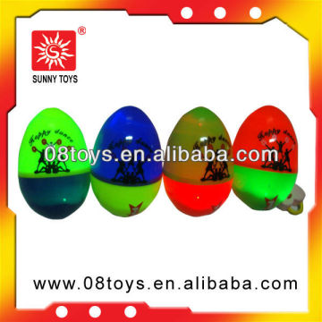 Led light egg shape toy egg with toy inside