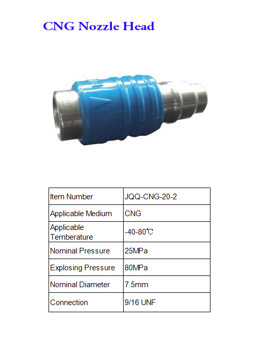 Nozzle head for CNG dispenser lpg dispenser nozzle