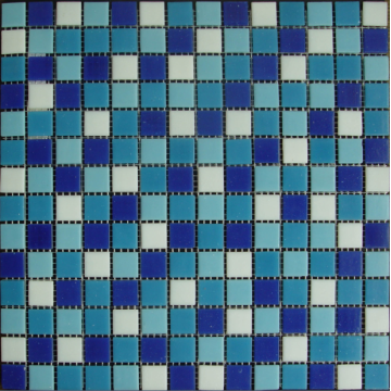 melted glass swimming pool mosaic