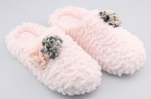 ladies textured lip back chiffon mule