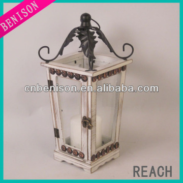 2014 hot selling stemmed rustic metal candle holder