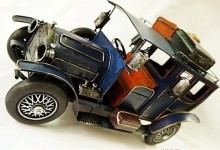 Antique old metal car model